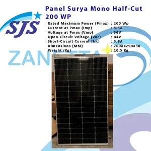 Solar cell 200wp monocrystalline Halfcut Zanetta