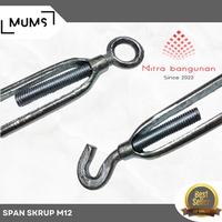 Gambar span skrup m12 / trunbuckle m12 / jarum keras m12 dari MITRA BANGUNAN 888 Kota Tangerang 1 Tokopedia