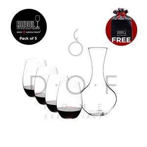RIEDEL O Wine Cabernet/Merlot & Syrah Decanter Set 5 pcs