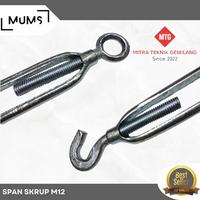 Gambar span skrup m12 / trunbuckle m12 / jarum keras m12 dari Mitra Teknik Gemilang 88 Kota Tangerang 1 Tokopedia