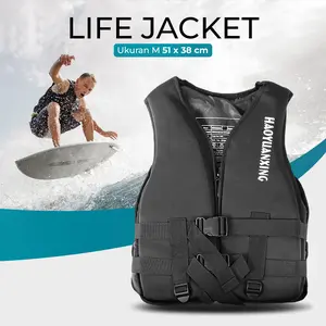 Jaket Pelampung Renang Dewasa Life Jacket Water Sport Vest M Black