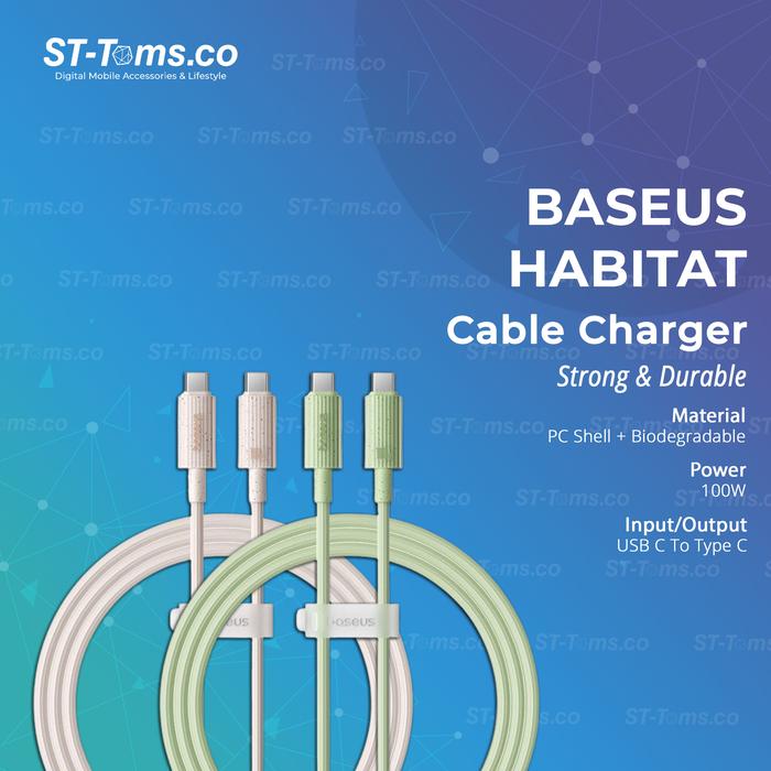 Gambar Baseus Habitat Fast Charging Kable Charger Type-C to Type-C 100W - Wheat Pink, 1m dari ST-Toms.co Kota Administrasi Jakarta Utara Tokopedia