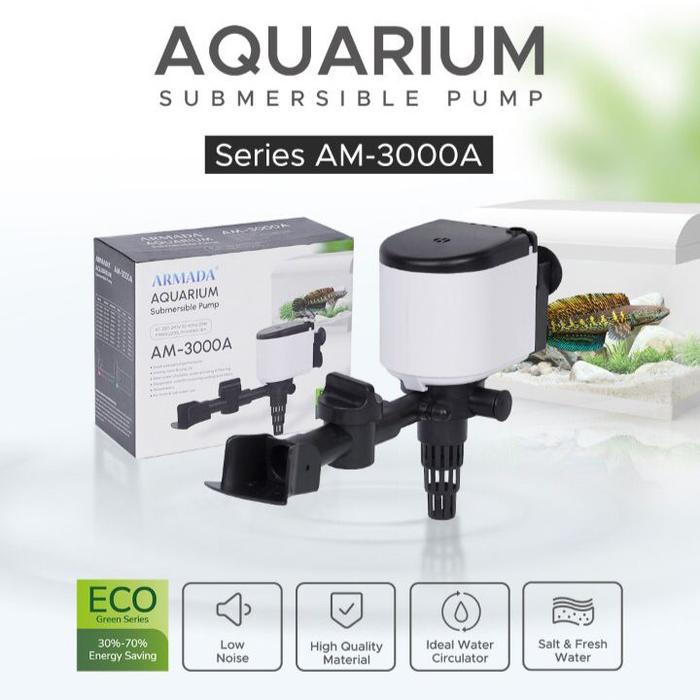 Gambar POMPA AQUARIUM ARMADA AM-3000 A / POWER HEAD 3000 LOW WATT dari Cupang Guppy Kingdom Kota Tangerang Tokopedia