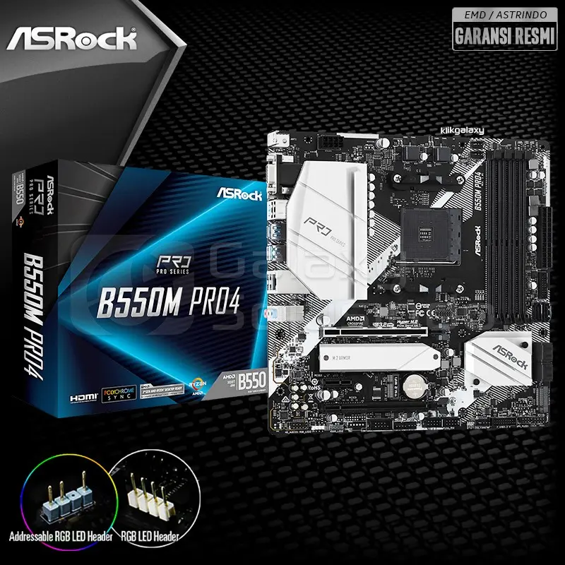 ASROCK B550M PRO4 - MOTHERBOARD AM4 DDR4 mATX 0