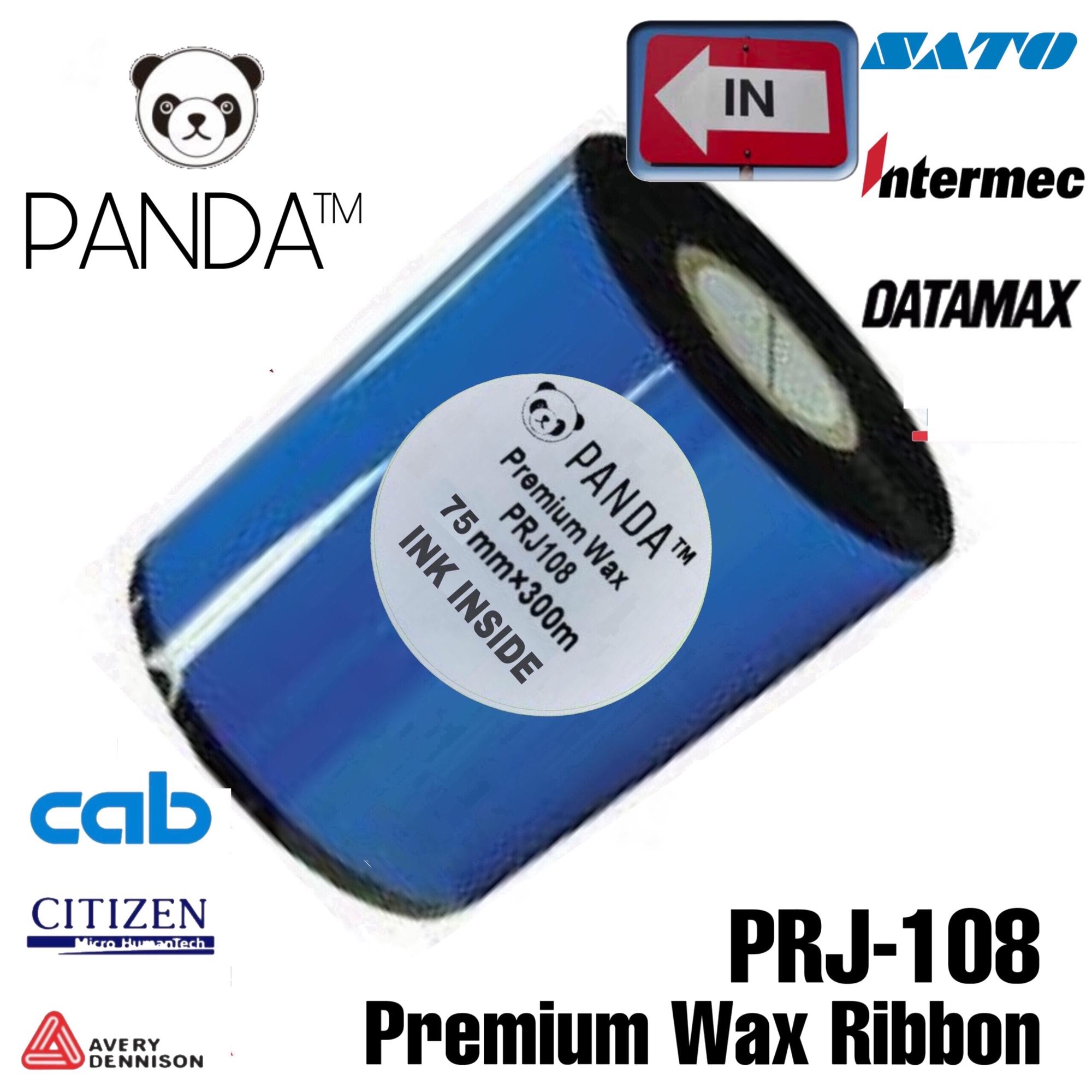 75mmX300m BARCODE RIBBON WAX (Face In) PANDA Thermal Transfer Ribbon