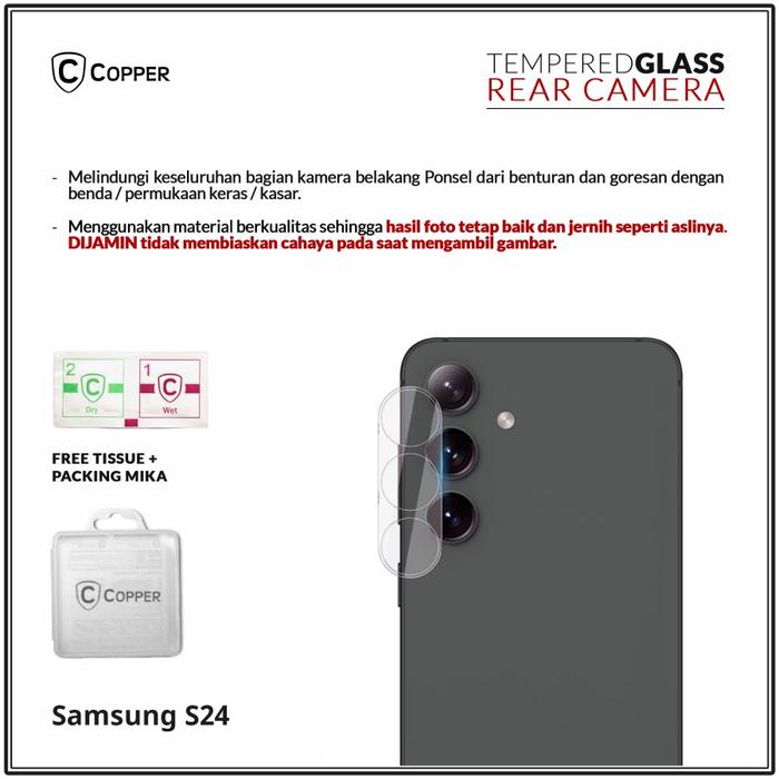 Gambar COPPER Tempered glass kamera 3D - kompatibel untuk Samsung S24 / S24 Plus / S24 Ultra - S24 dari Copper Samarinda Official Kota Samarinda Tokopedia