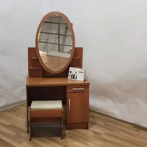 meja rias oval pintu putih