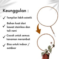 Gambar Turus Bulat - Penyangga Rambatan Tanaman Hias Tali Rami Melingkar dari workplant official Kota Surabaya 2 Tokopedia