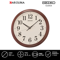 Gambar Jam Dinding SEIKO Analog QXA776B White Dial Brown Plastic Case Wall Clock dari Carolina Watch Official Shop Kota Administrasi Jakarta Barat 1 Tokopedia