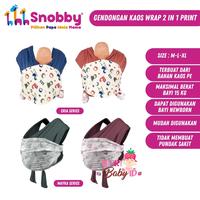 Gambar Snobby Gendongan Kaos Baby Wrap 2in1 Gendongan Bayi Posisi M-Shape - Cria Red, Size L dari Berry Baby Kota Bandung 3 Tokopedia