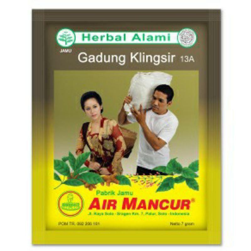 JAMU HERBAL GADUNG KLINGSIR AIR MANCUR ISI 10 SACHETx7 GRAM
