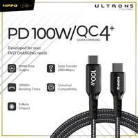 Gambar Hippo Ultron 5 Kabel Charger Superfast Charging USB C To C PD100W QC4+ dari HIPPO SURABAYA Kota Surabaya 1 Tokopedia