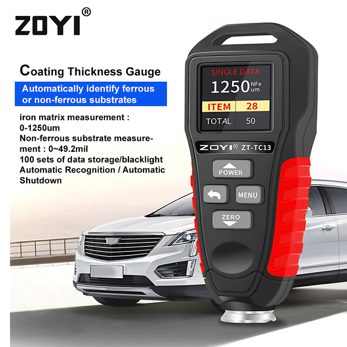 Gambar Zoyi ZT-TC13 Coating Thickness Gauge Alat Ukur Ketebalan Cat dari House Sparepart Kab. Tangerang Tokopedia