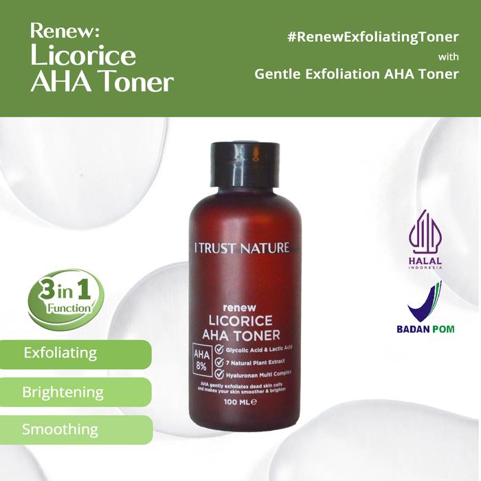 Gambar I Trust Nature Licorice AHA Toner - Renew dari I Trust Nature Official Kab. Tangerang Tokopedia
