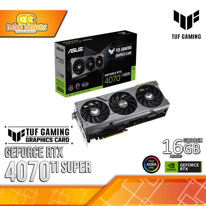 Gambar VGA ASUS TUF GAMING GeForce RTX 4070 Ti SUPER 16GB GDDR6X dari Techno Computer Bali Kota Denpasar Tokopedia