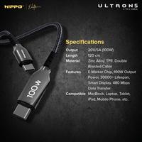 Gambar Hippo Ultron 5 Kabel Charger Superfast Charging USB C To C PD100W QC4+ dari HIPPO SURABAYA Kota Surabaya 2 Tokopedia