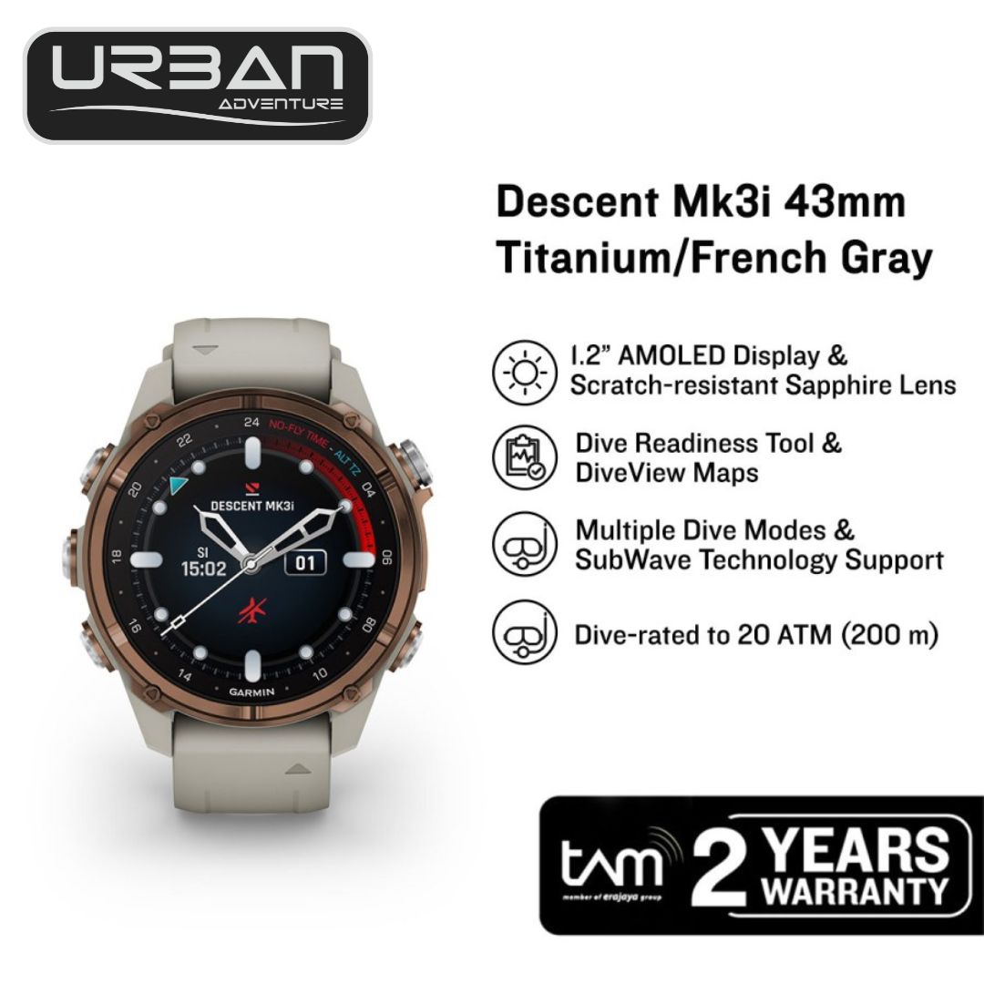 Garmin Descent Mk3i 43mm - Titanium/French Gray