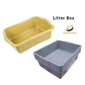 Bak tempat pasir kucing - Cat Litter Box Size 40 x 31 x 13cm
