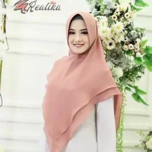 Khimar Hijab Jilbab Syari Bergo Dua Layer Ceruty Premium Pet Jumbo XL