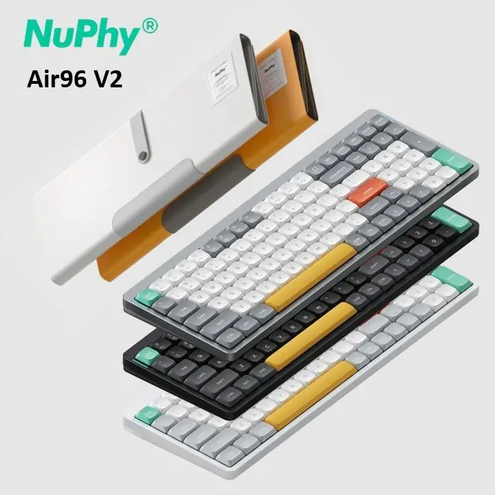 Paket Nuphy Air96 V2 QMK Wireless Mechanical Keyboard + NuFolio V3