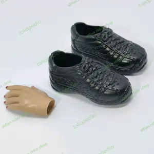 skala 1/6 sepatu selop hitam tali figure kitbash boneka Barbie ken