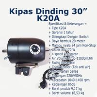 Gambar Kipas STANDING Fan 30 inch merk K20A Kipas Angin Berdiri Standing 30" dari Artupic Peralatan Peternakan Kota Tangerang Selatan 4 Tokopedia