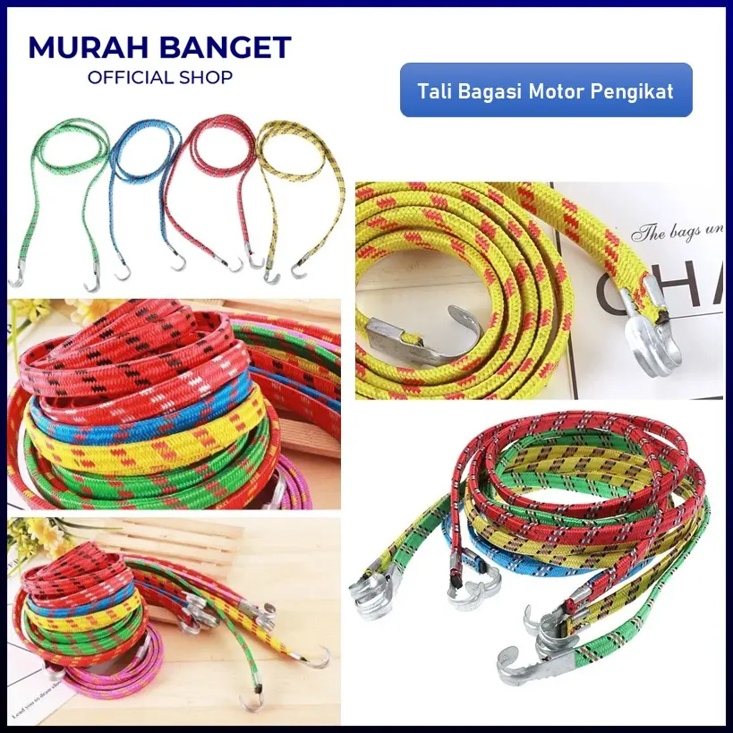 Tali Bagasi Motor Elastis 1-3 Meter Tali Karet Kuat Pengikat Barang