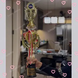 Piala trophy tropi tatakan bulat part marmer