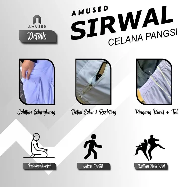 2.2 Celana Sirwal M L Xl / Pangsi/ Sholat/ Silat/ Komprang/ Celang 2
