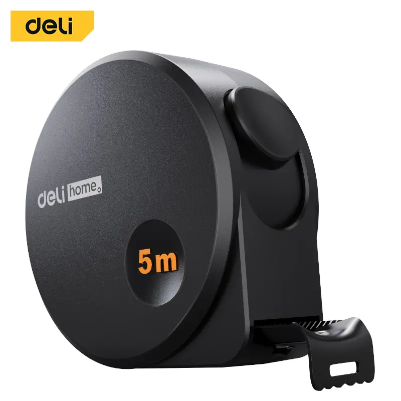Deli Black Tape Measure/ Meteran Hitam Panjang 3-5M Steel EHT8X19