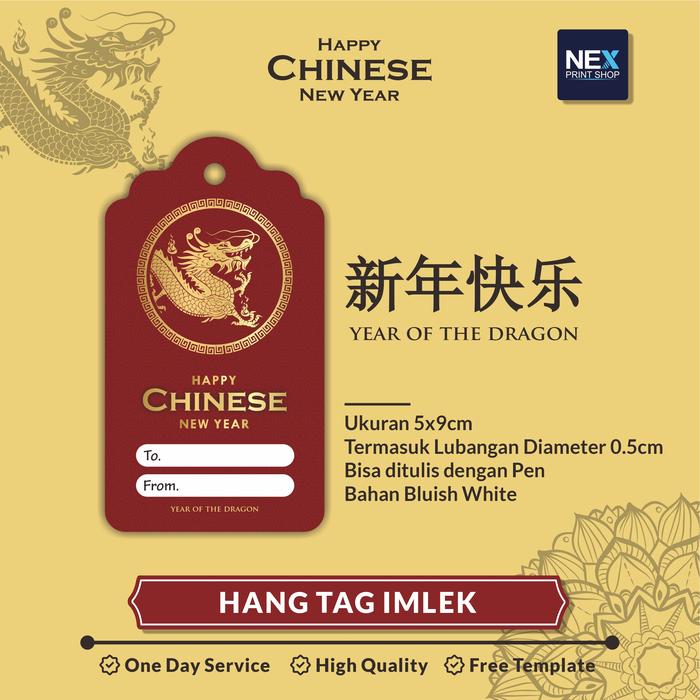 Gambar Hang Tag Imlek Chinese New Year - CNY 1 dari Nex Printshop Kota Tangerang Selatan Tokopedia