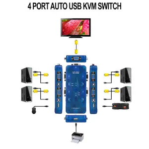 KVM Switch Auto USB 2 port / 4 Port