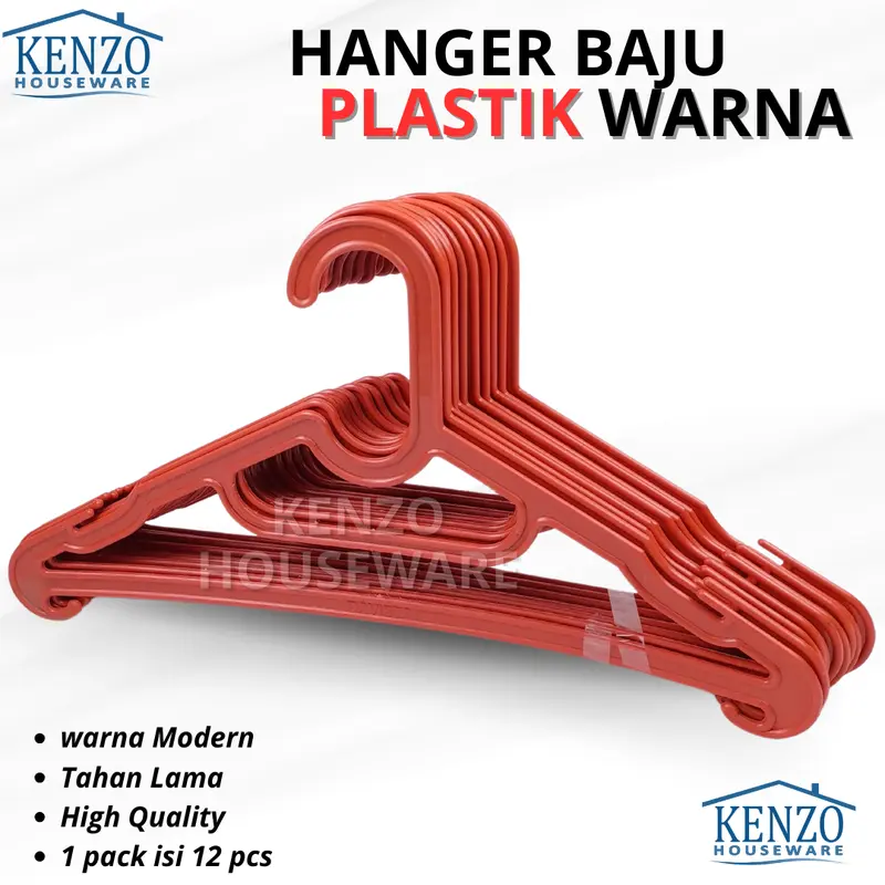 Hanger Plastik Baju Hitam Gantungan Celana Hanger Tebal Warna 1 Lusin 1