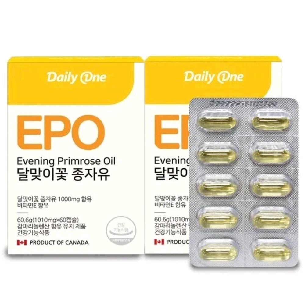 EPO Daily One Evening Primrose Oil Vitamin 60 Capsules x 2 Pack