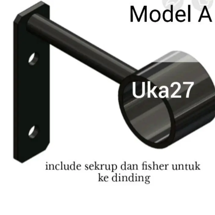 bracket besi gantungan baju jemuran pakaian bracket gantungan gordeng