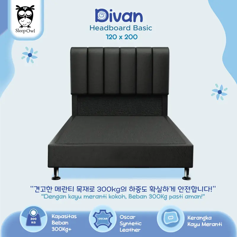 SLEEP OWL Dipan Tempat Tidur Minimalis Divan Orchid Series 120 x 200 1