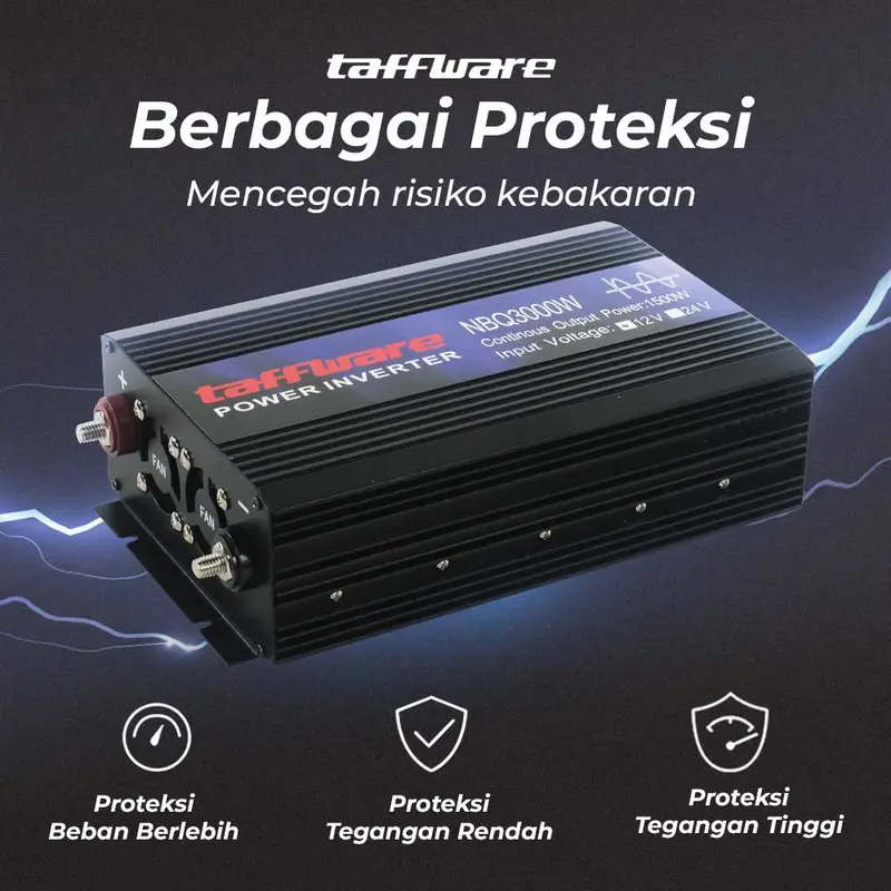 Power Inverter Pure Sine Wave DC 12V to AC220V 3000 Watt 2