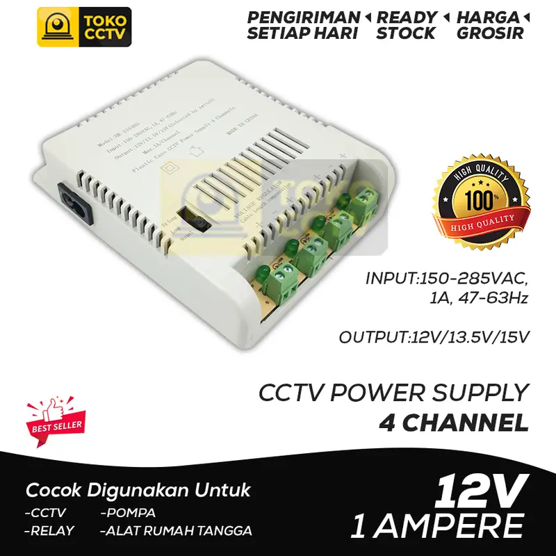 power supply 12V 4ch bergaransi cctv aksesoris 1