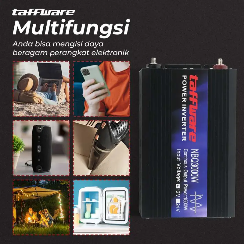 Power Inverter Pure Sine Wave DC 12V to AC220V 3000 Watt 3