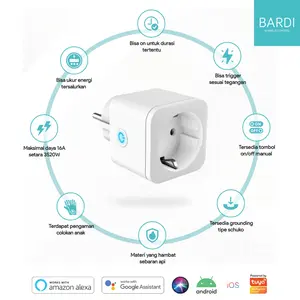 BARDI Smart PLUG WiFi Wireless Colokan - IoT Smart Home Colokan Steker