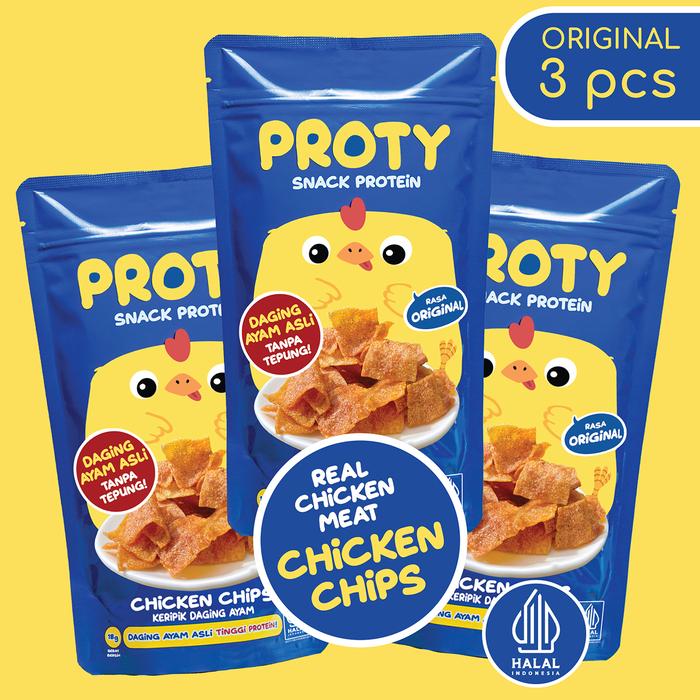Gambar PROTY Original (Bundle 3) Snack Keluarga Sehat Ayam Asli Chicken Chips dari PROTY Official Store Kota Administrasi Jakarta Barat Tokopedia