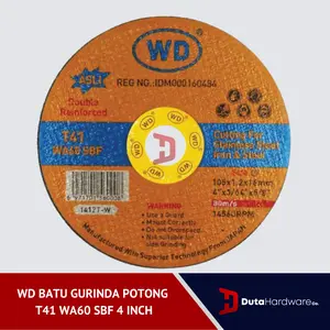 WD Batu Gurinda Potong T41 WA60 SBF 4 Inch Iron Free
