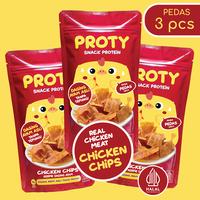 Gambar PROTY Pedas (Bundle 3) Snack Cemilan Protein Dada Ayam Chicken Chips dari PROTY Official Store Kota Administrasi Jakarta Barat 1 Tokopedia