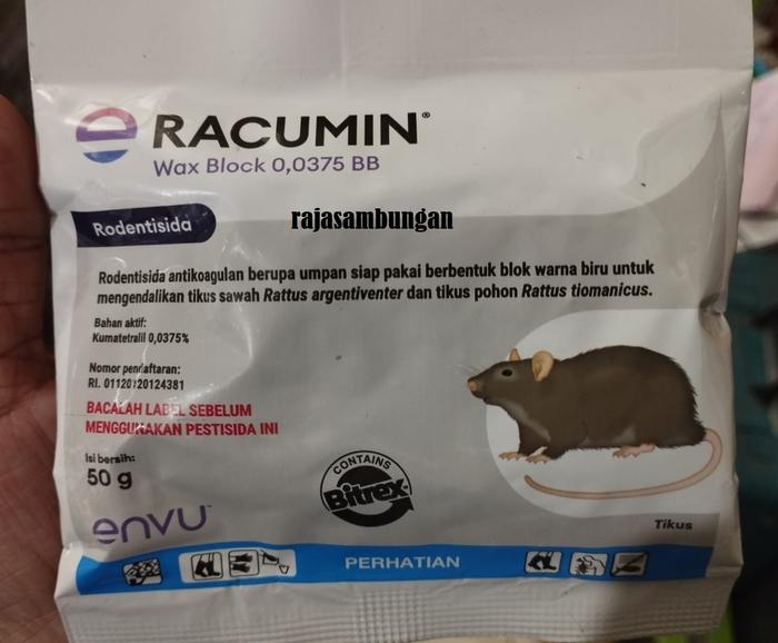 Jual Obat Racun Tikus Racumin Wax Block 50 Gram Umpan Pembasmi Tikus ...
