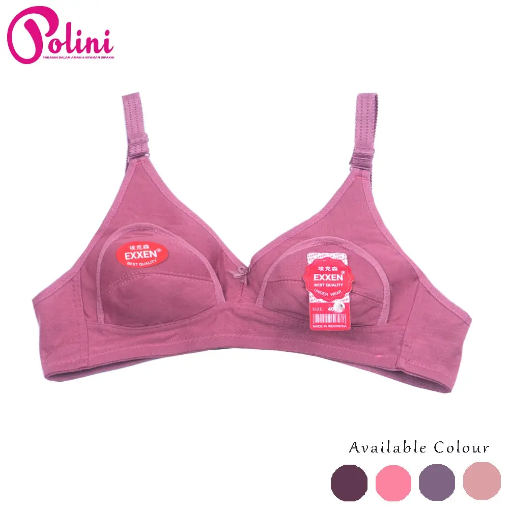 Polini - 1Pcs Bra Wanita Menyusui Tanpa Busa BH Nursing Exxen Polos