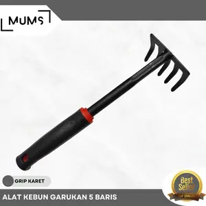 Alat Kebun Garukan Tanaman Garpu Gali Tanah Gagang Karet Trowel Shovel