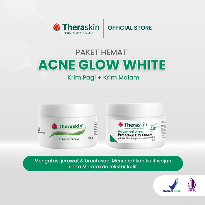 Gambar Paket Hemat Acne Glow White dari Theraskin Kosmetika Kota Tangerang Selatan Tokopedia