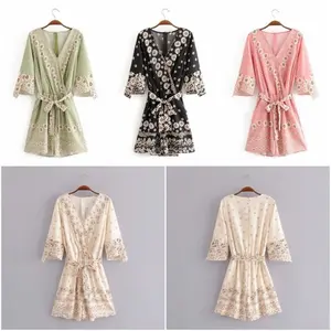 JUMPSUIT KIMONO WANITA PANTAI MUSIM PANAS MOTIF BUNGA IMPORT PREMIUM