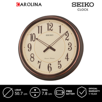 Gambar Jam Dinding SEIKO Analog QXD212B Brown Color Beige Dial Wall Clock dari Carolina Watch Official Shop Kota Administrasi Jakarta Barat 1 Tokopedia