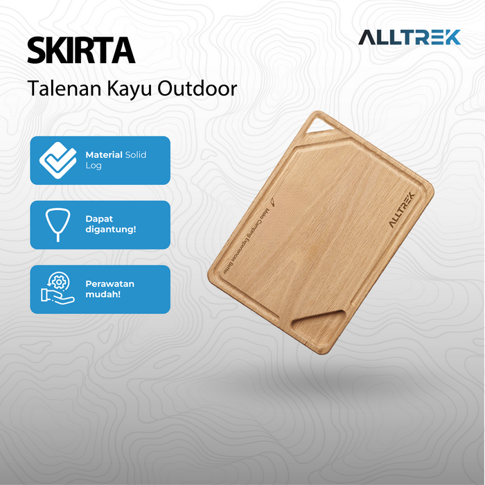 Gambar ALLTREK Chopping Board SKIRTA Solid Wood Talenan Kayu Outdoor dari ALLTREK OUTDOOR GEAR Kota Administrasi Jakarta Barat Tokopedia